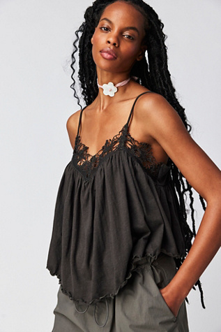 Kayla Tank Top at Free People in Washed Black, Size: Medium