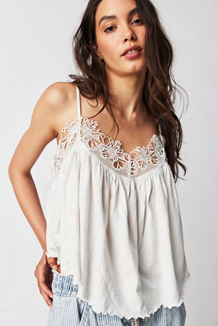 Kayla Tank Top at Free People in Ivory, Size: Large