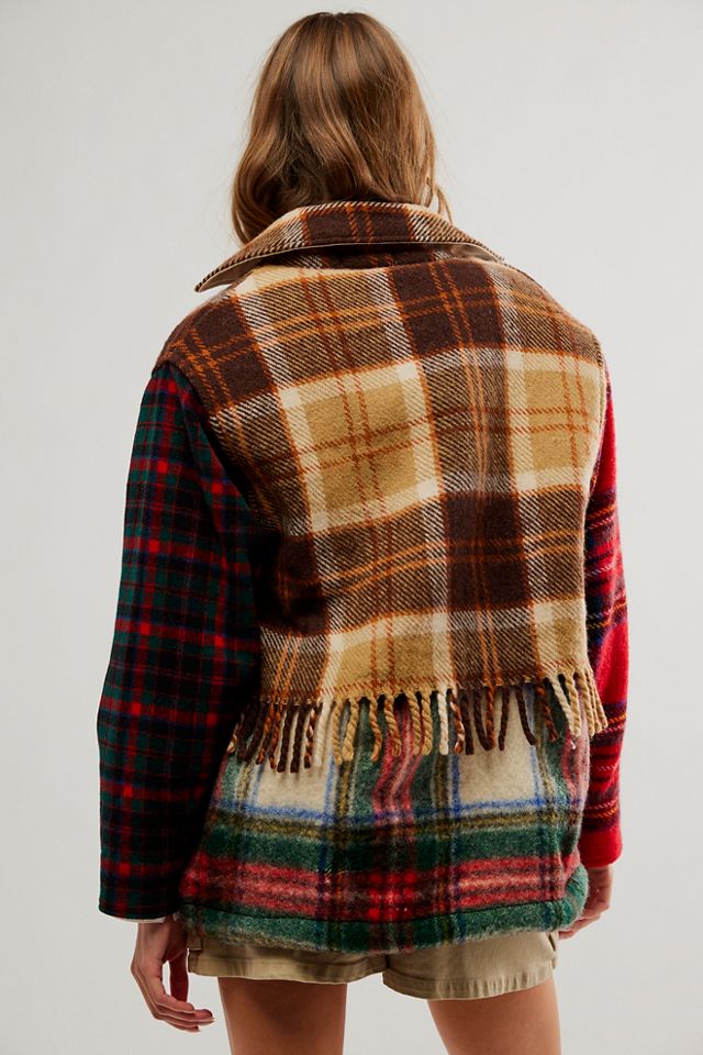 Carleen Fringe Plaid Ardmore Jacket | Free People