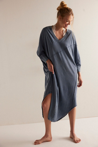 Dusk To Dawn Nightie Top by Intimately at Free People in Vintage Indigo, Size: XS