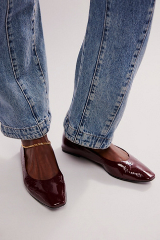 Prima Ballerina Flats by Vicenza at Free People in Wine, Size: US 8