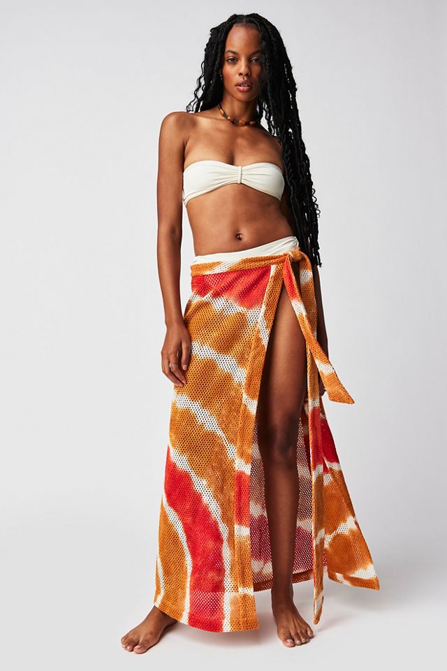 Tie dye shop maxi wrap skirt