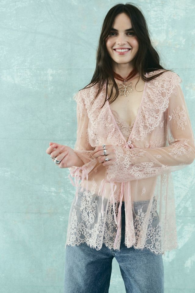 Nigel Preston Juliette Lace Ruffle Top | Free People