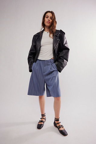 Short Pantalon Something About You par Free People en Combinaison Gris Bleu, pour femme taille: US 4