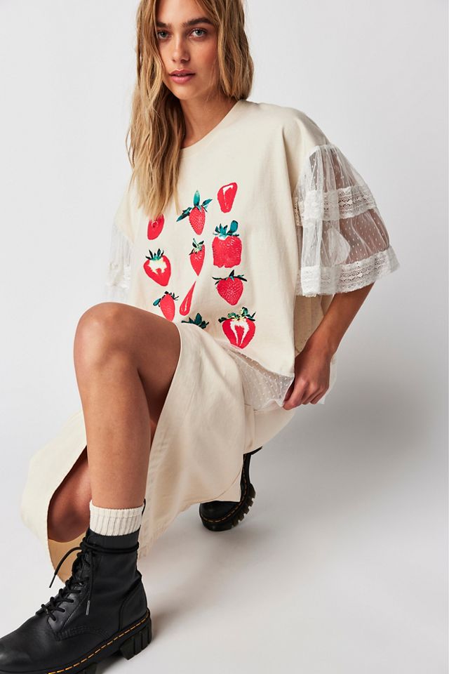 Tricia Fix Strawberries Tulle Tee | Free People