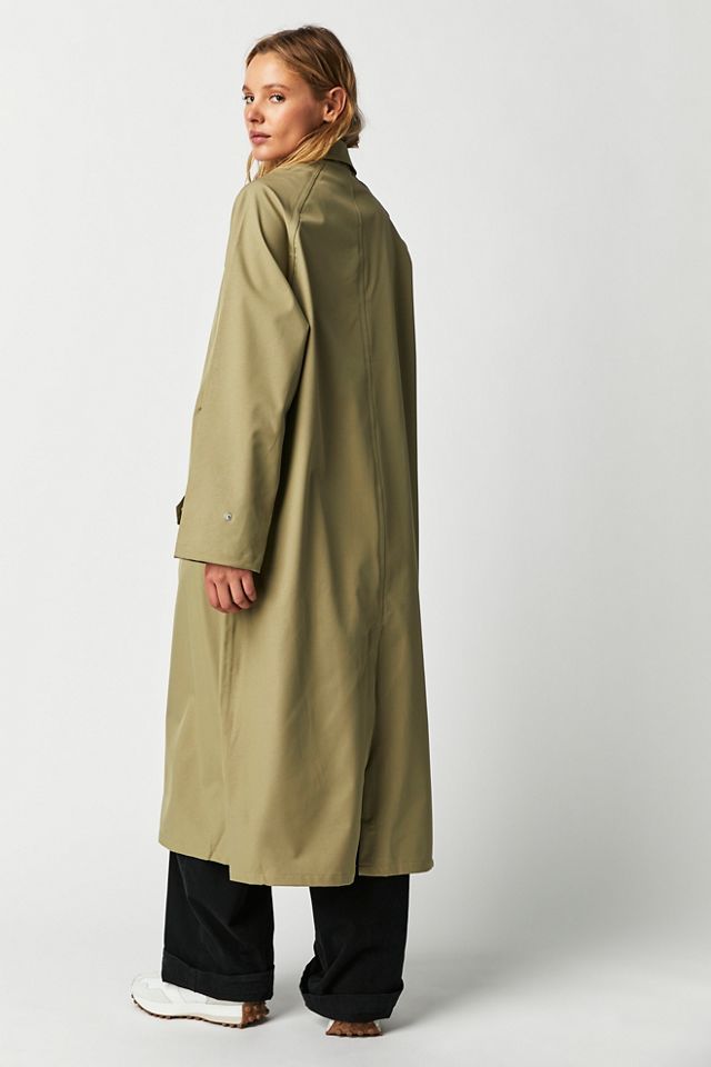 SOS JENSEN Women's Taupe Trench Coat Style Raincoat L -  Denmark