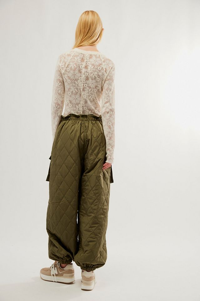 Norma Kamali Quilted Oversized Cargo Pants #1
