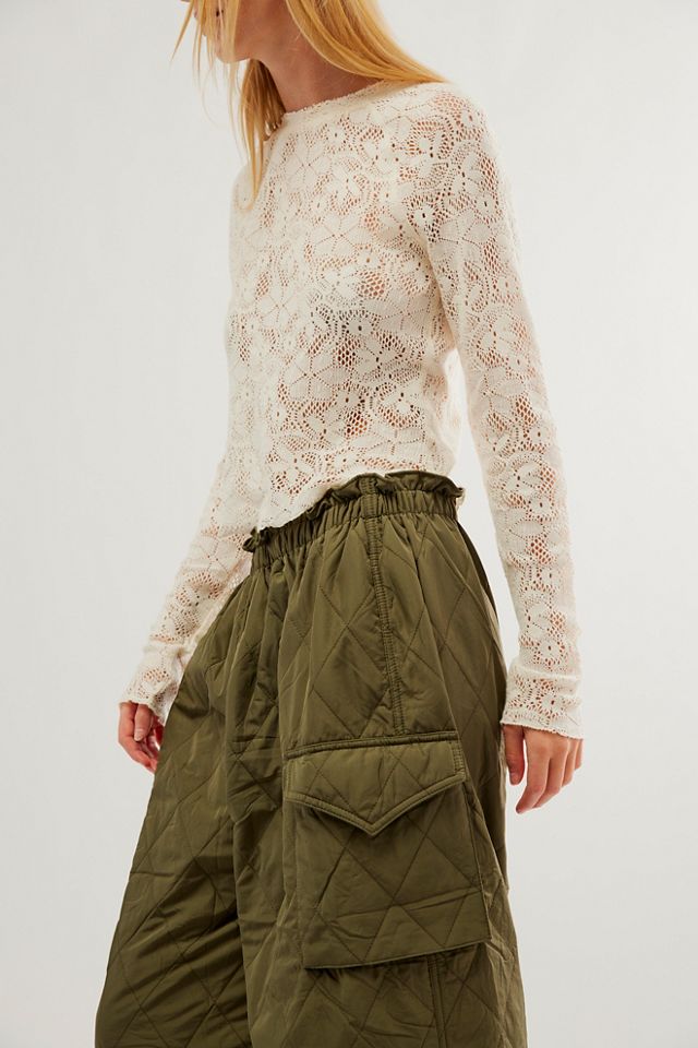 Norma Kamali Quilted Oversized Cargo Pants #2