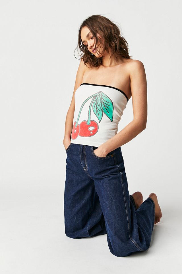 No Boundaries Cherry crop top shirt​​​​​​ Size M - $7 - From Montana