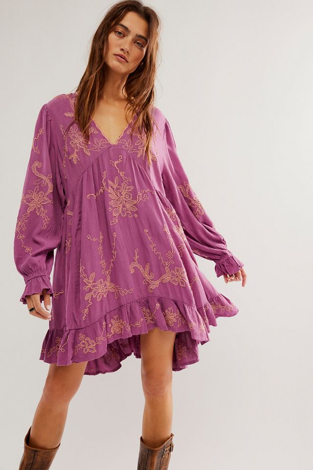 Free people store purple floral dress