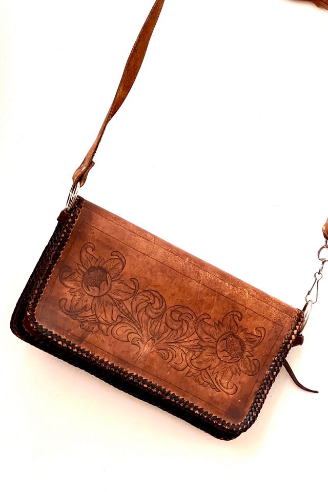 Vintage Gilt Stamped Leather Purse Selected by Anna Corinna