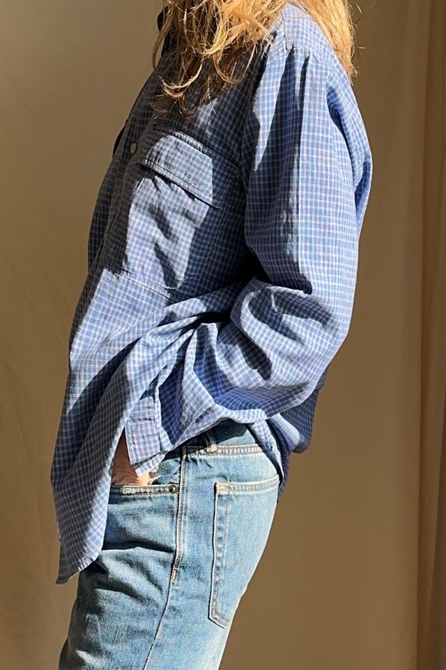 Vintage Blue and White Check Shirt Selected by KA.TL.AK #1