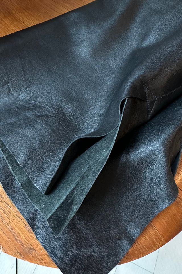 Vintage Black Leather Mini Skirt Selected by KA.TL.AK #1