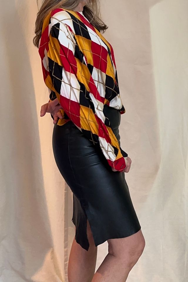 Vintage Black Leather Mini Skirt Selected by KA.TL.AK #2