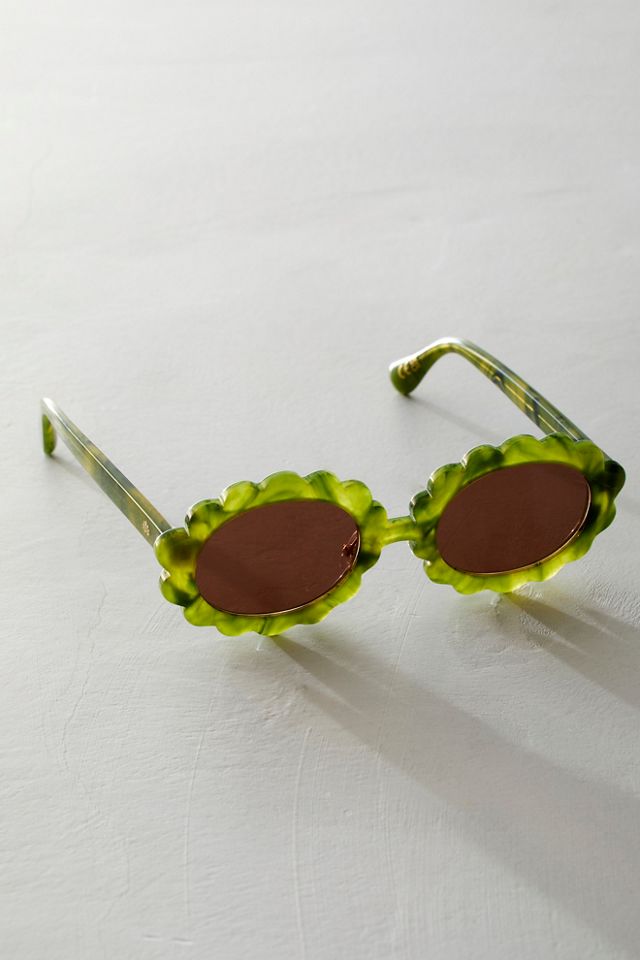 Lele Sadoughi Daisy Oversized Oval Sunglasses #2