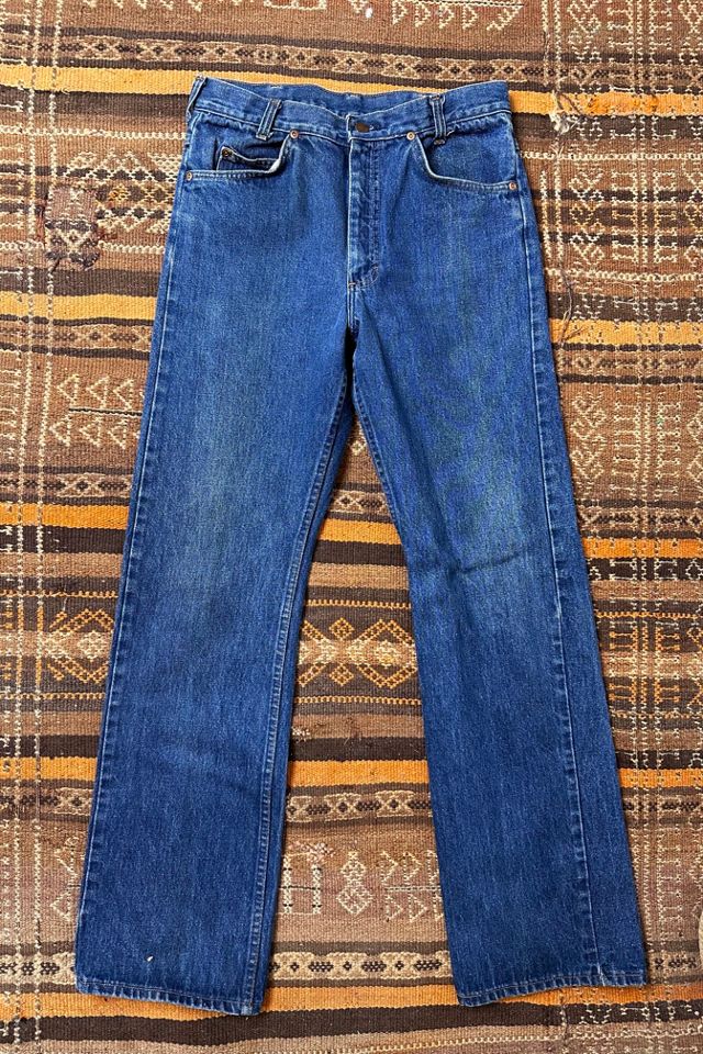 Glen Oaks Gray / Blue Masters 70s Vintage Polyester Boot Cut Pants