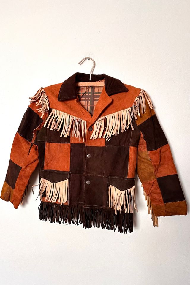 3 Pce 60/70s Fringe and Patchwork Suede Pant, Vest and Cape Ensemble, –  Antiquaire Boutique