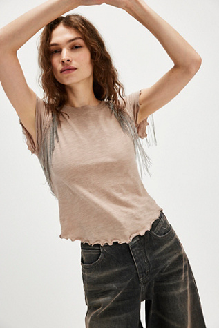 Bang Bang Tee At Free People In Cashmere, Size: Small