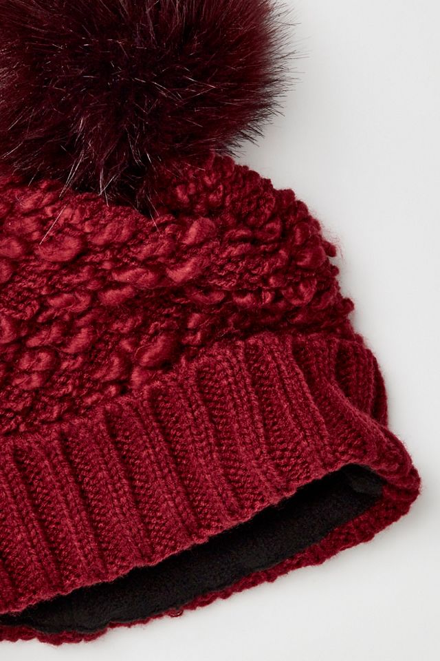 Full Moon Nubby Pom Beanie #2