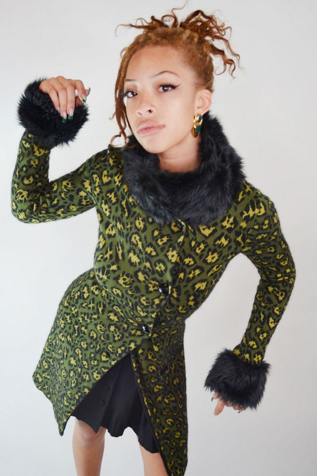 Y2K Betsey Johnson Leopard Knit Jacket Selected By Old Moon