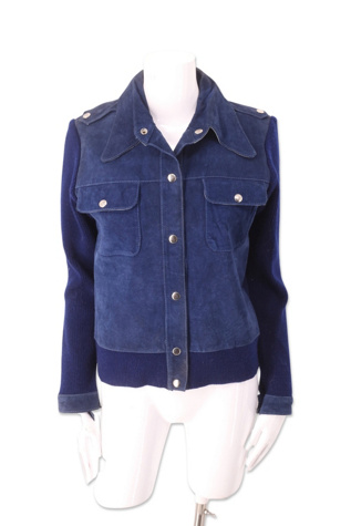1970s Suede and Knit Snap Jacket Selected By Ritual Vintage