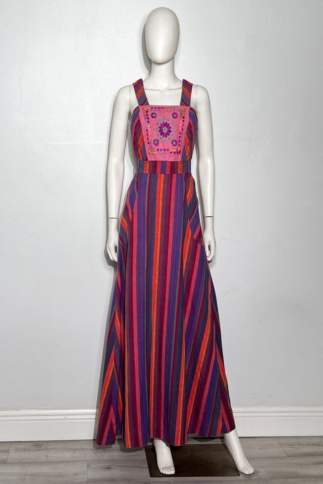 Striped boho hot sale maxi dress