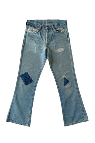 Vintage 1960s Distressed Flare Leg Jeans Selected by SharpLilTeeth