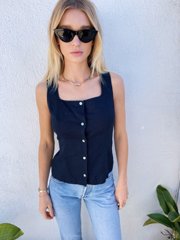 laura ashley linen top