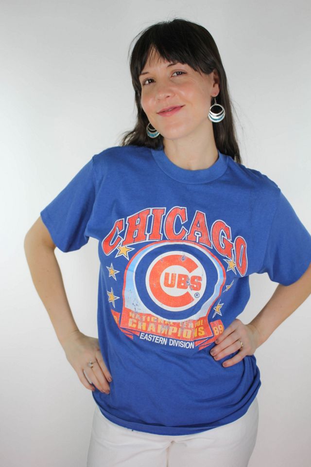 1989 Chicago Cubs National League East Division Championship Thin Vintage Tee Selected By Moons + Junes Vintage #1