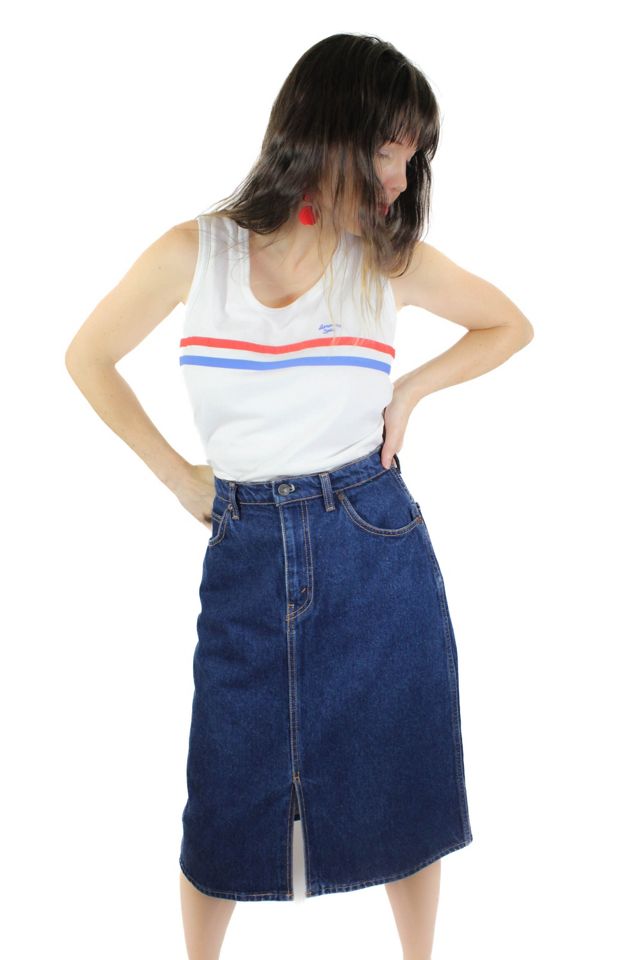 Denim best sale skirt 1980s