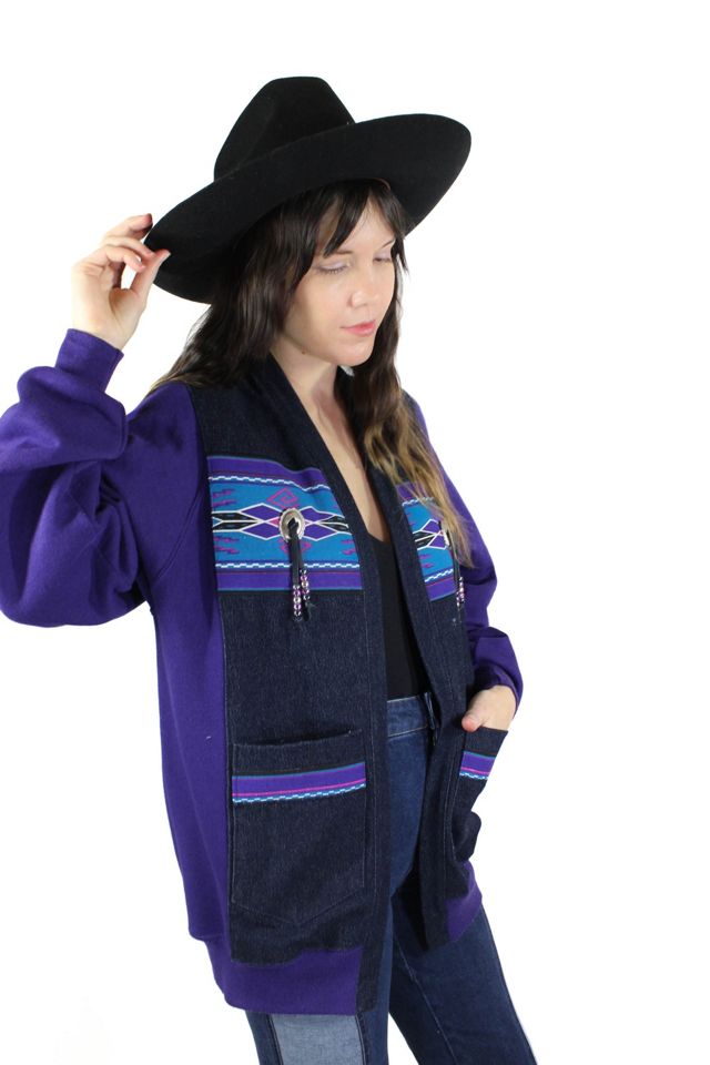 1980s Upcycled Western Denim Sweatshirt Selected By Moons + Junes Vintage #3