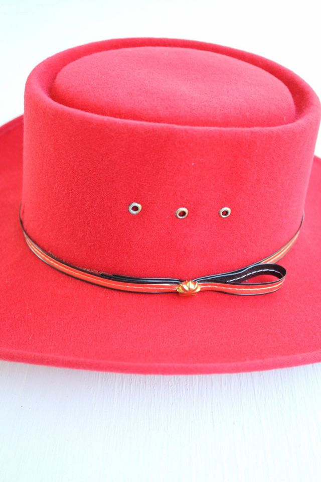 1980s Red Western Cowboy Hat Selected By Moons + Junes Vintage #2