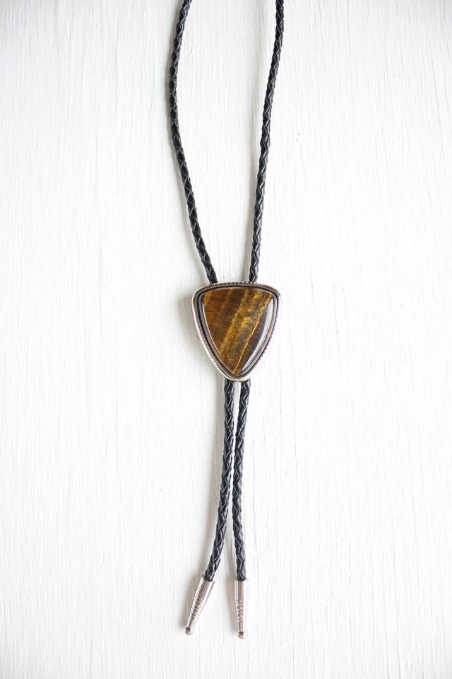 Vintage Tigers Eye Western Bolo Tie Selected By Moons + Junes Vintage #2