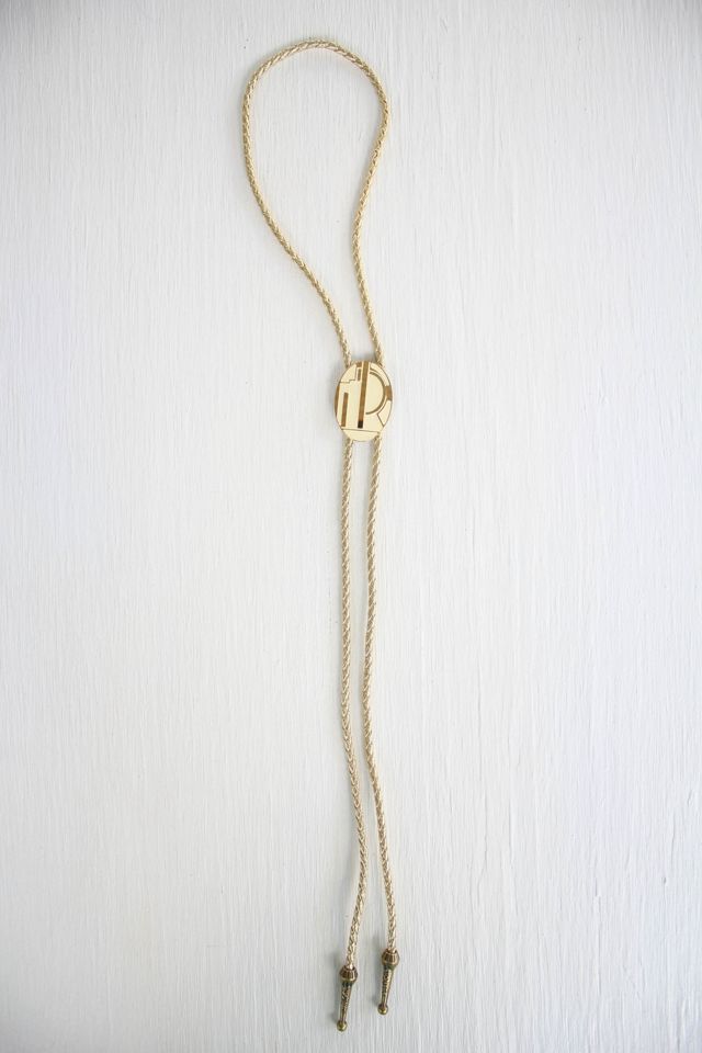 Vintage Art Deco Gold Bolo Tie Selected By Moons + Junes Vintage #2