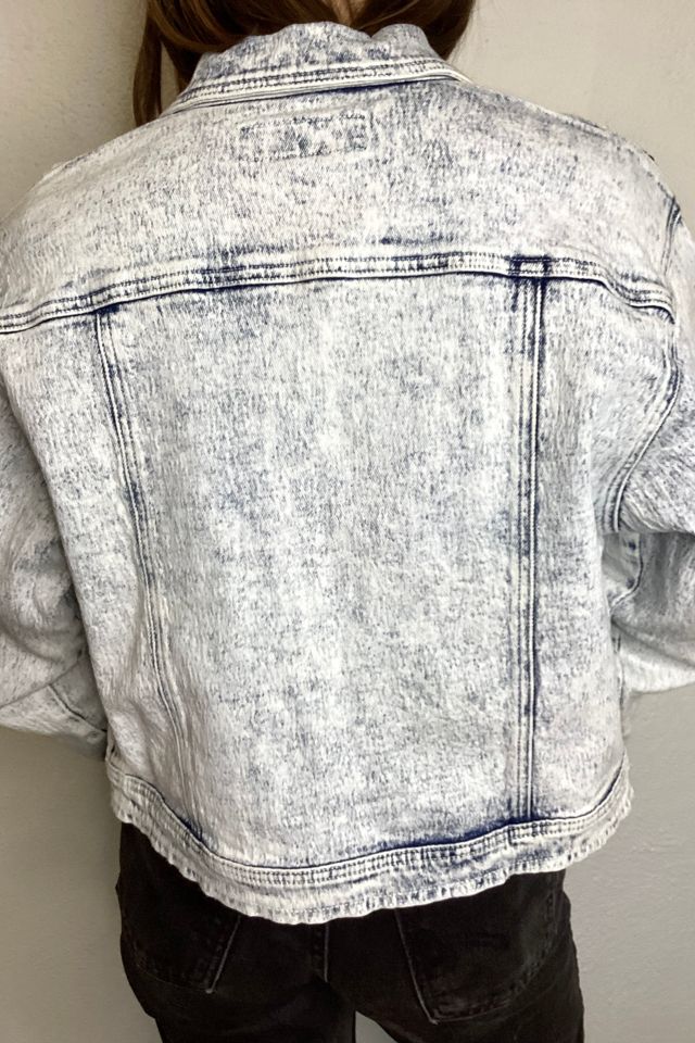 Four13 Boutique Acid Wash Pocket Denim Jacket