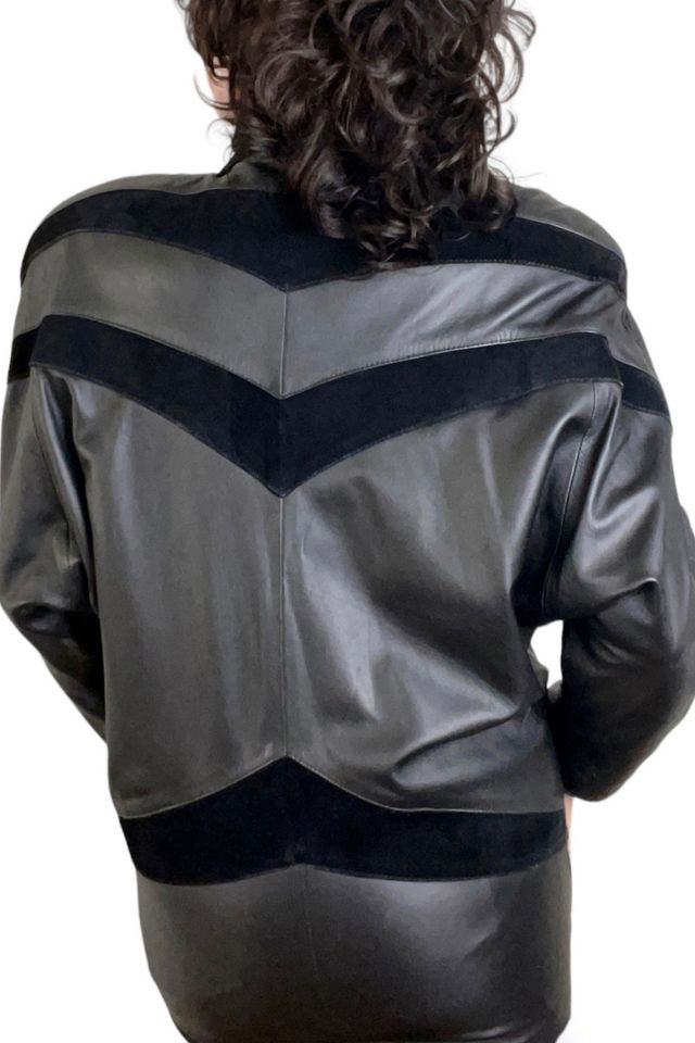 Vintage Black Leather and Suede Jacket Selected By Ankh By Racquel Vintage #3