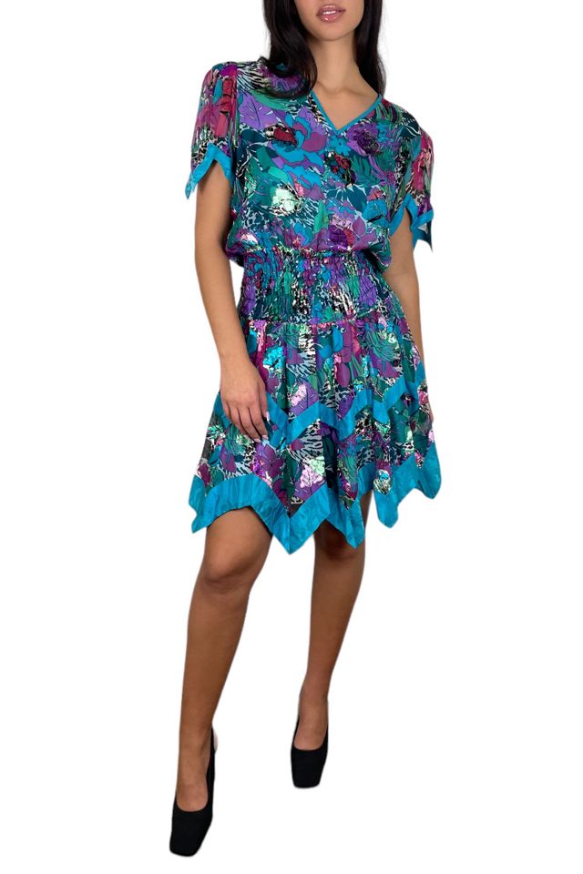 Vintage Diane Fres Floral Print Dress Selected By Ankh By Racquel Vintage #3