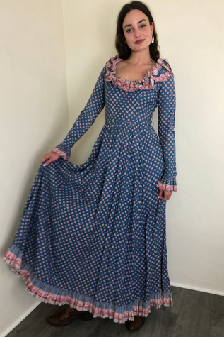 Victor Costa Cotton Ditsy Floral Prairie Dress Selected by Picky Jane