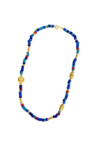 1980s Vintage Glass Bead & Metal Necklace Selected by BusyLady Baca & The Goods