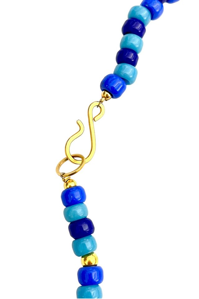 1980s Vintage Glass Bead & Metal Necklace Selected by BusyLady Baca & The Goods #3