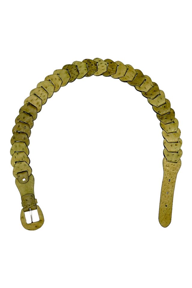 1980s Vintage Embossed Leather Woven Belt Selected by BusyLady Baca & The Goods #1