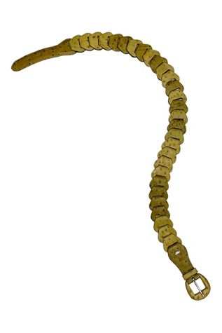 1980s Vintage Embossed Leather Woven Belt Selected by BusyLady Baca & The Goods