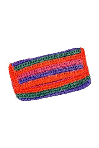 1970s Vintage Rainbow Raffia Clutch Bag Selected by BusyLady Baca & The Goods