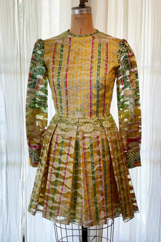 Vintage Silk Gold Brocade Dress Selected by FernMercantile | Free People