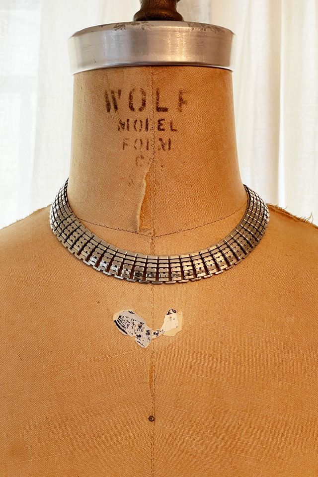 Vintage 1960's Silver Machine Choker Necklace Selected by ...