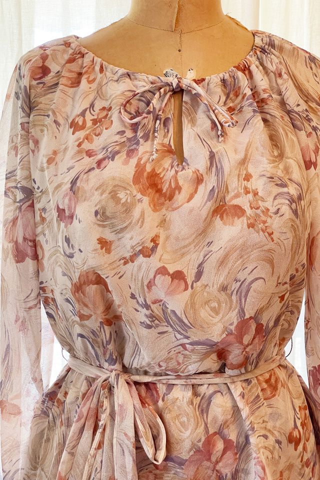 Vintage 1970's Floral Print Dress Selected by FernMercantile #1
