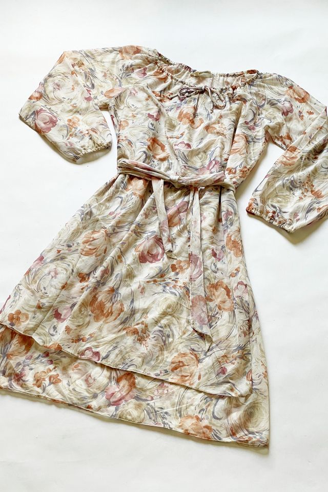 Vintage 1970's Floral Print Dress Selected by FernMercantile #3