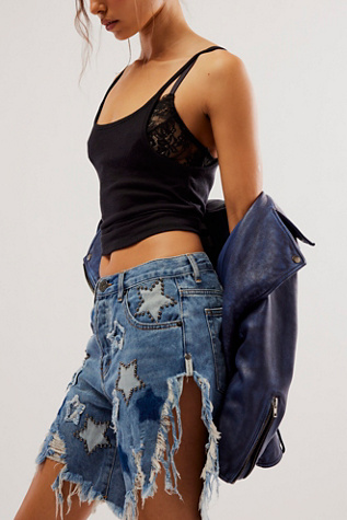 OneTeaspoon Johnny Blue Star Frankies Shorts | Free People