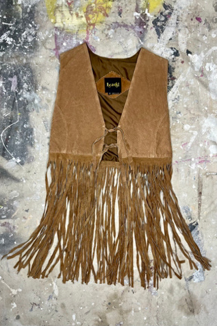 Suede Fringe Vest main image 1