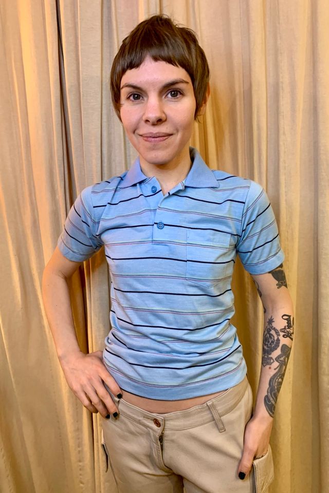 Vintage Striped Youth Boys Polo Short Selected by Nomad Vintage #1